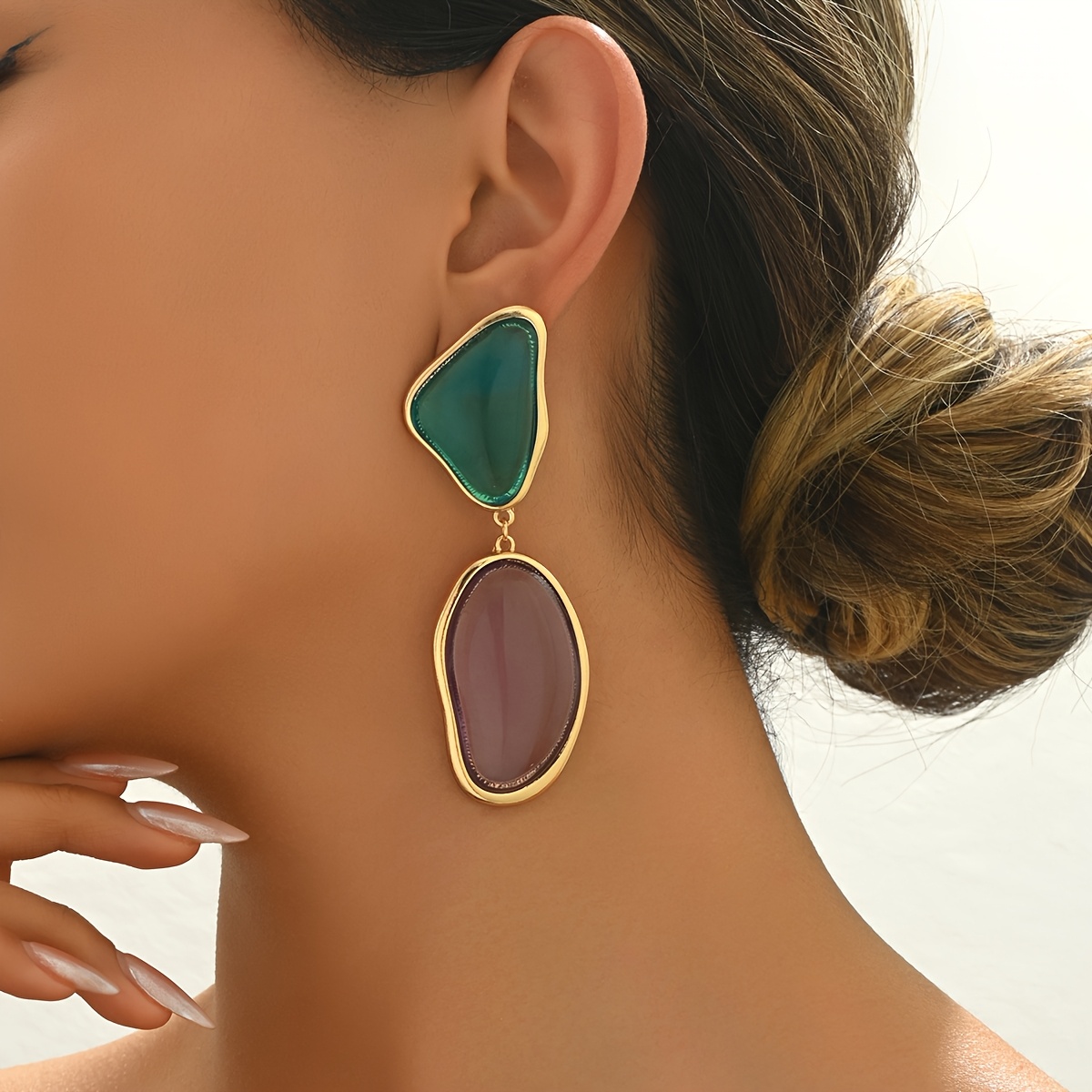 Women's Irregular Geometric Stud Earrings, Summer Style
